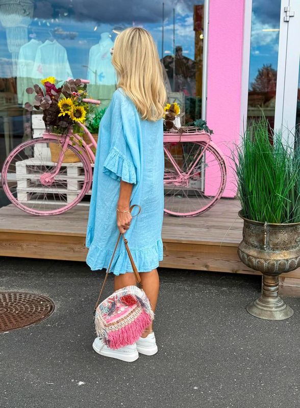 Tassel Linen Dress