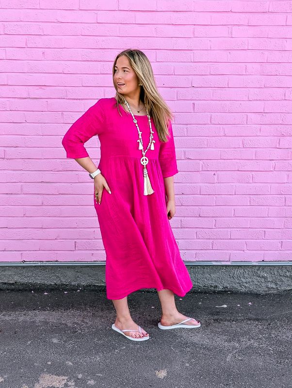 Louise Linen Dress Love Forever