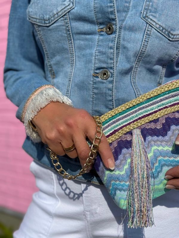 Denim Fringe Jacket Pho Firenze