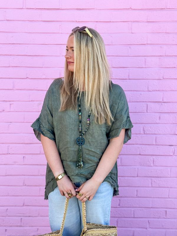 Raw Linen Top 