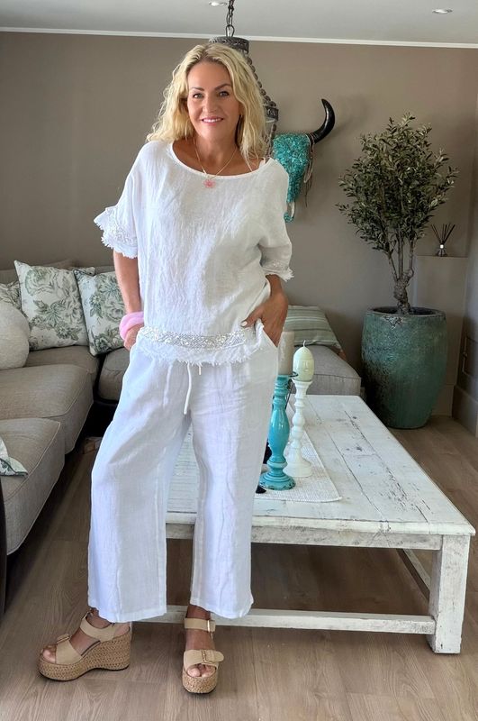 White Culotte Pant