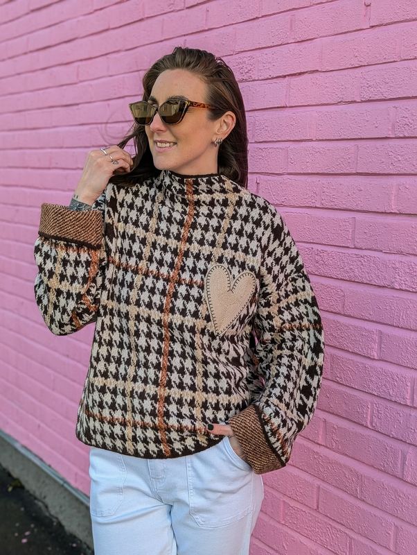 Pepita Pattern Sweater