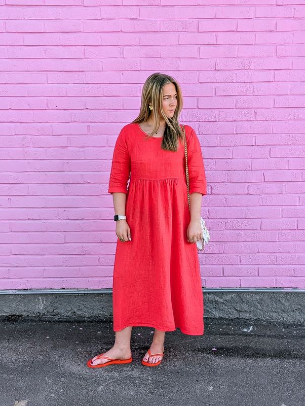 Louise Linen Dress Love Forever