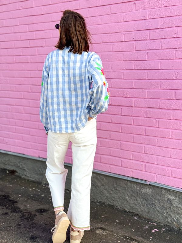 Boheme Checkered Blouse Qnuz