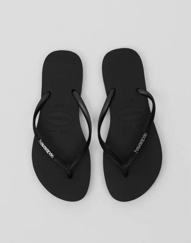 Slim Glitter Black Havaianas