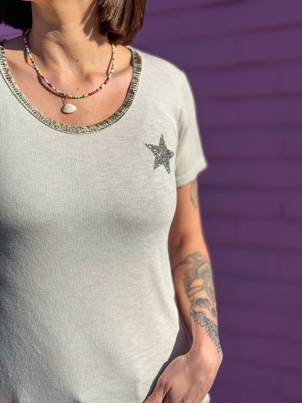 Star Ribbed Tee