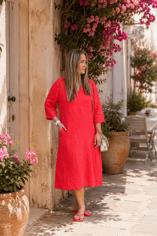 Emelie Linen Dress Love Forever