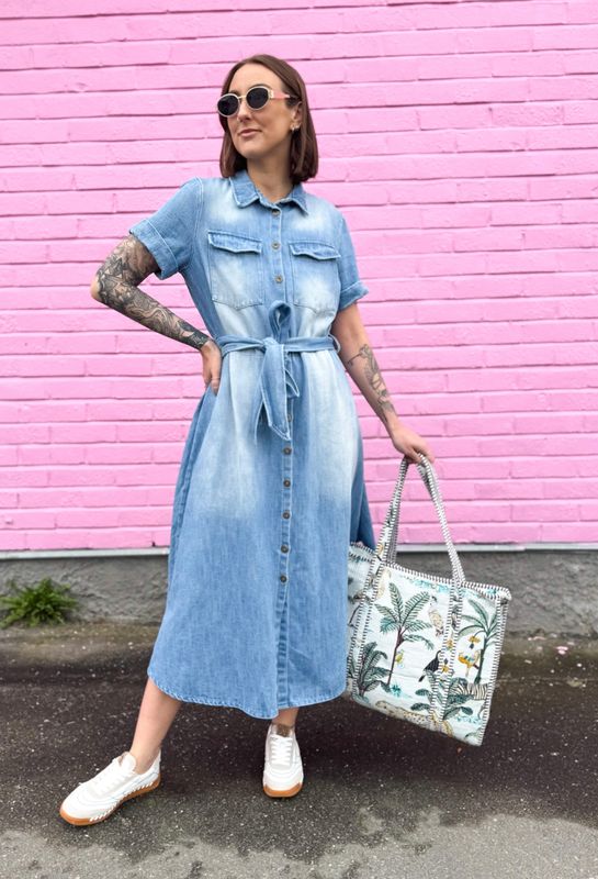 Pillow Denim Dress