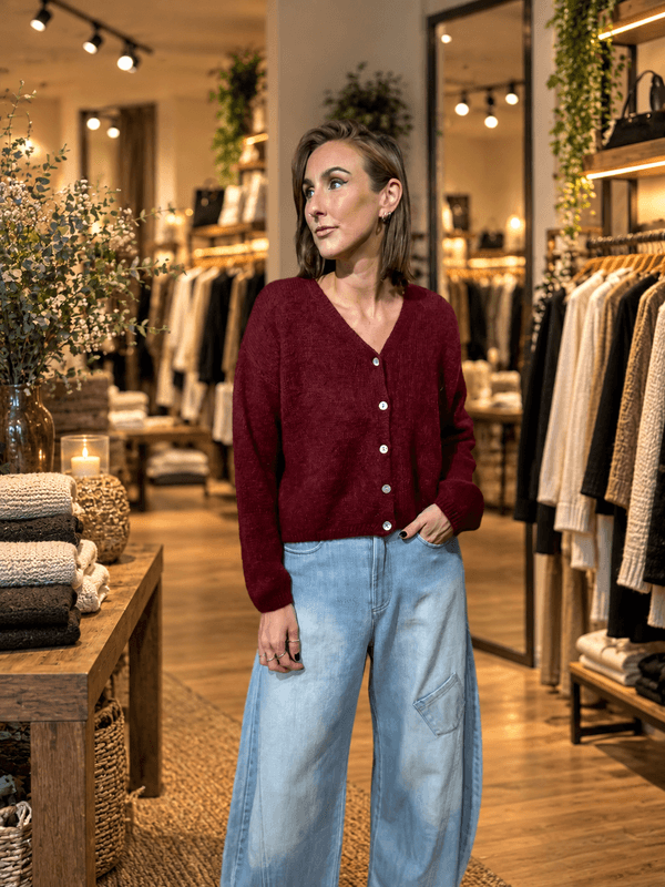 Bordeaux Short Cardigan