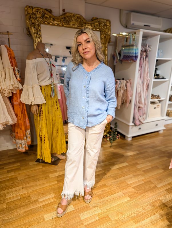 Mary Linen Blouse Love Forever