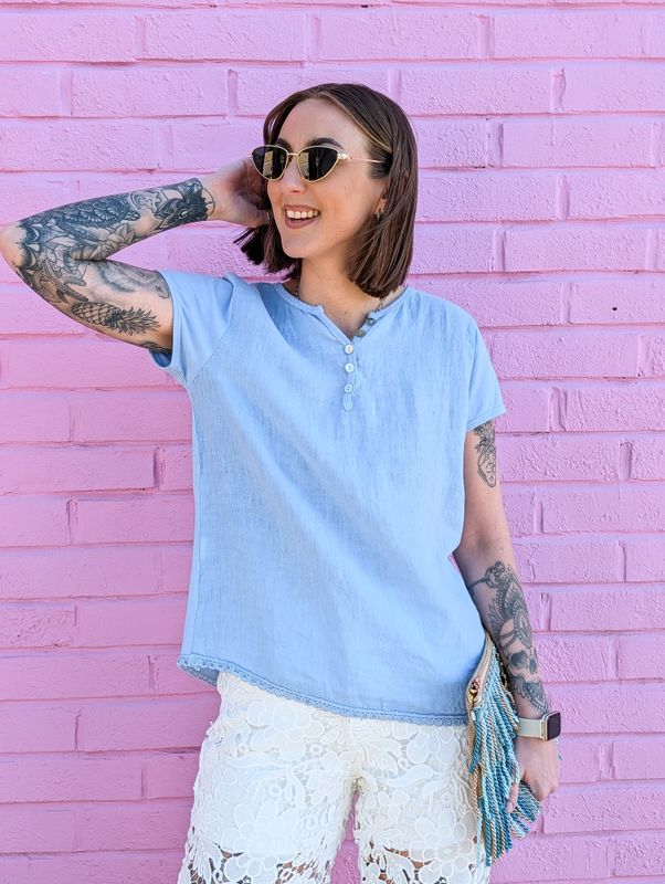 Linen T-Shirt Love Forever