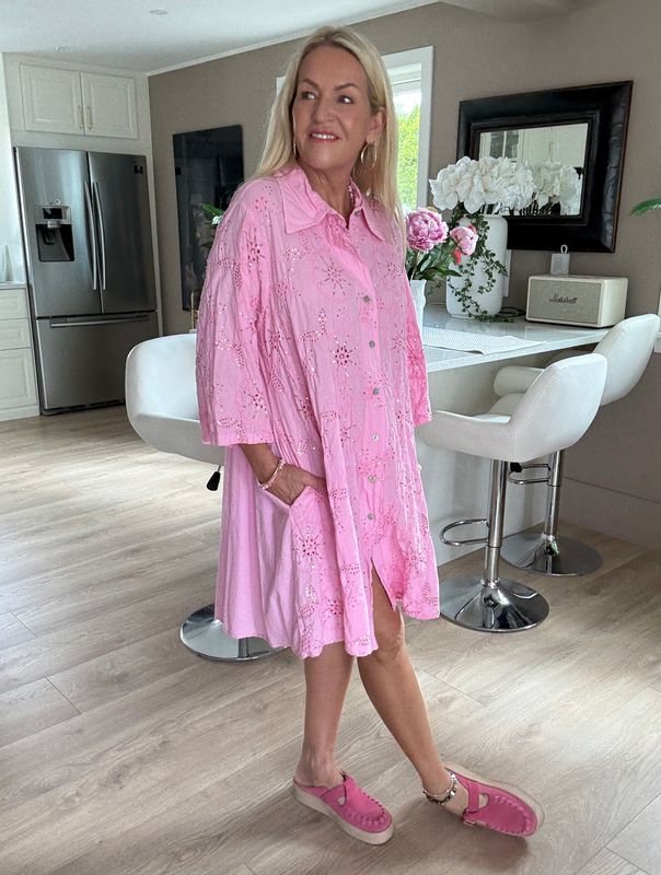 Sequin pink shirt/ dress 
