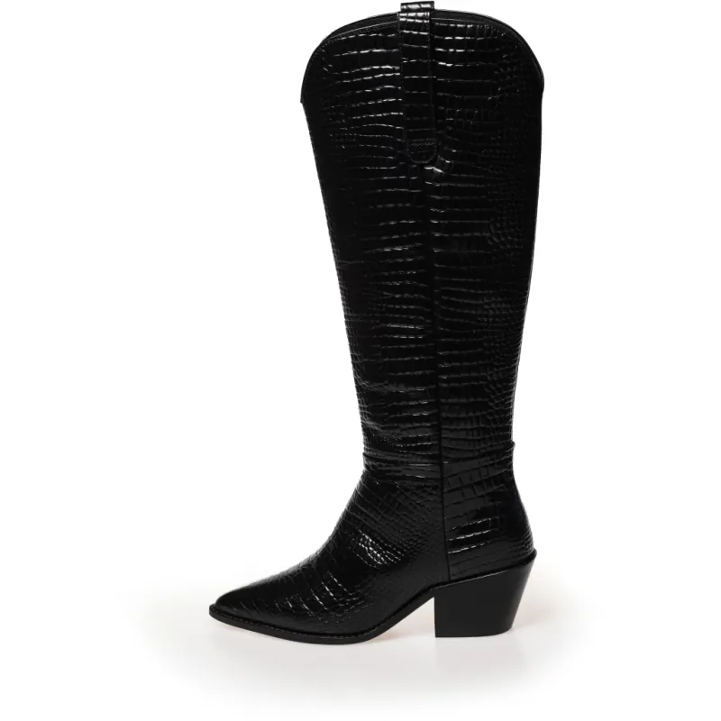 Divided Croco Boots Copenhagen Shoes