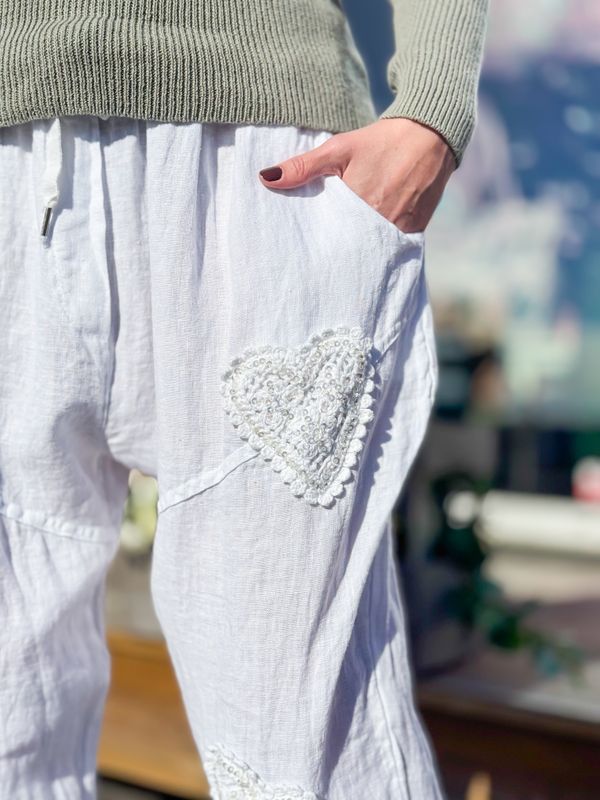 Heart Linen Pant