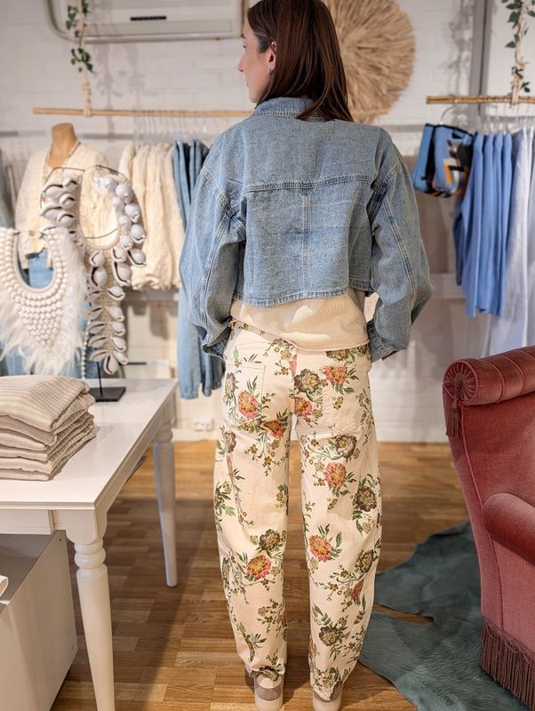 Flower Barrel Jeans