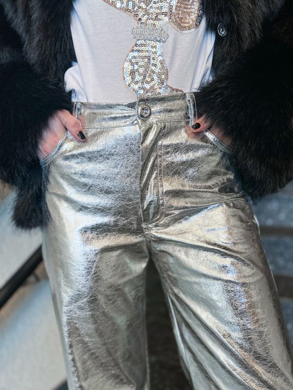 Silver Pant Metallic 