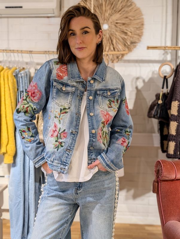 Bohem Jacket W/Embroidery Qnuz