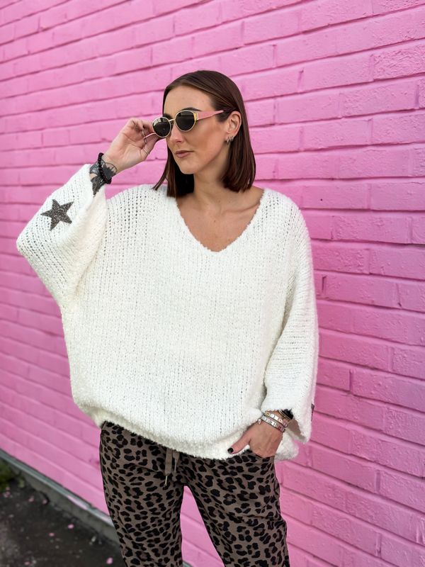 Star Bouclé Sweater