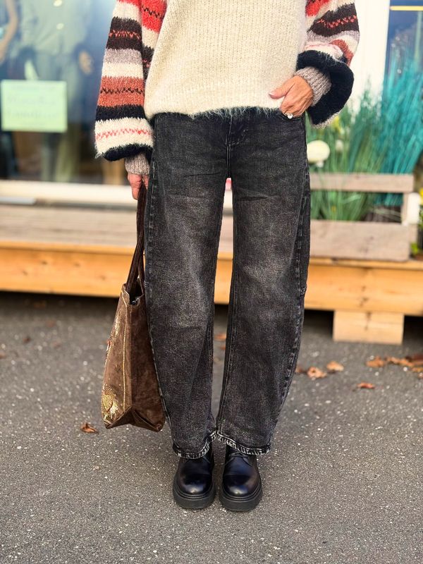 Washed Barrel Jeans