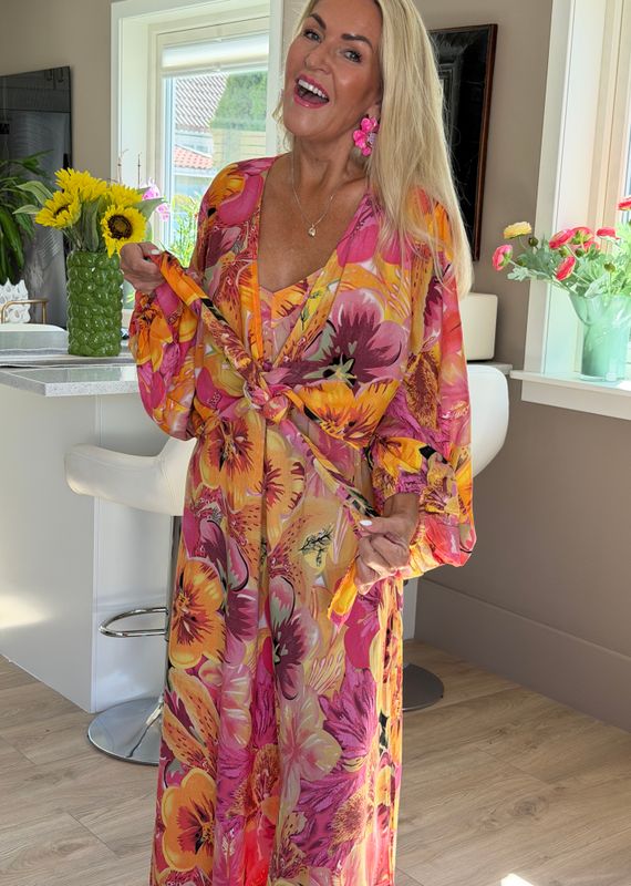 Big Flower Wrap Top Coconut Milk