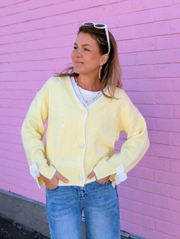 Heart Bow Cardigan