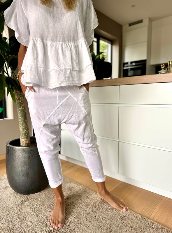 Linen Mix Baggy Pant