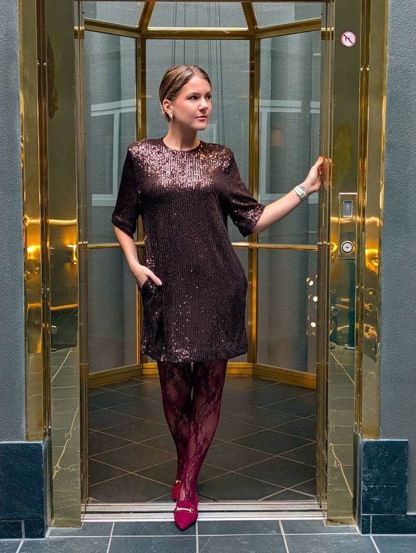 Brown Sequin Dress