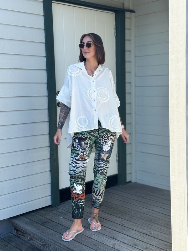 Round Oversized Shirt
