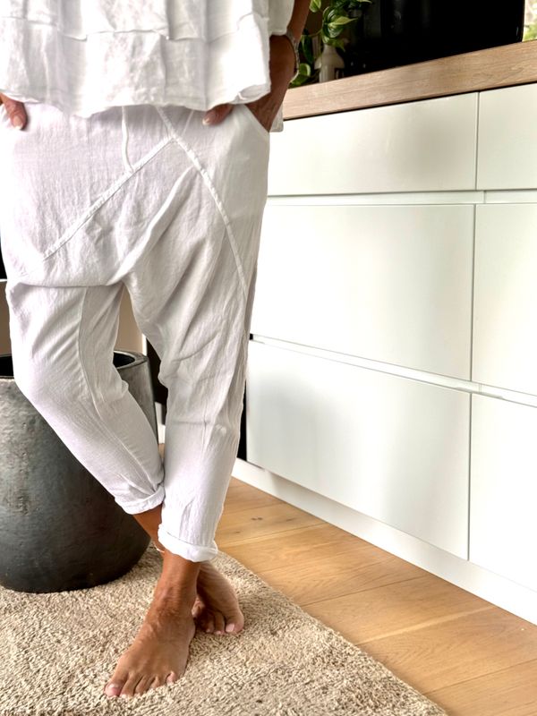 Linen Mix Baggy Pant