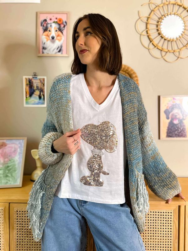Snoopy Sequin Tee
