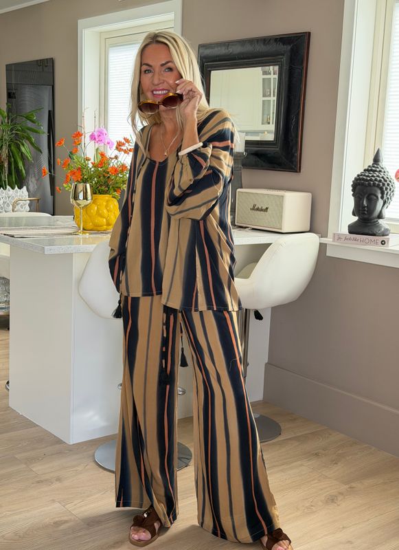 Pican Stripe Pant Coconut Milk