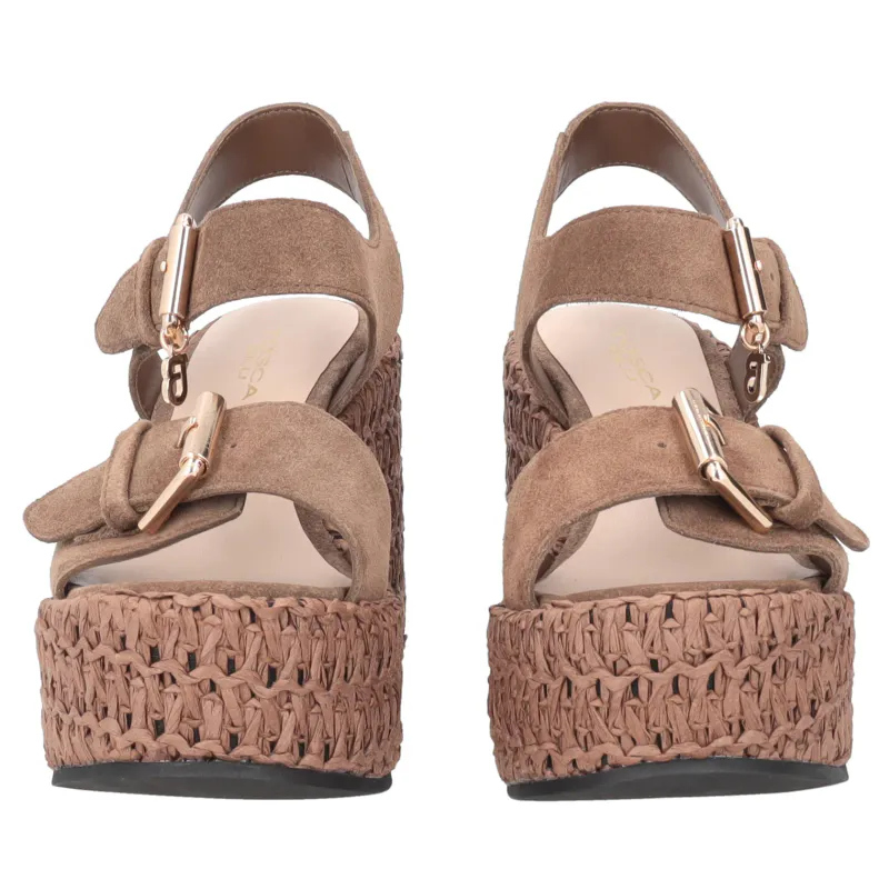 Tulum Wedge Brown Tosca Blu