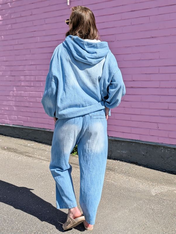 Flor Denim Hoodie