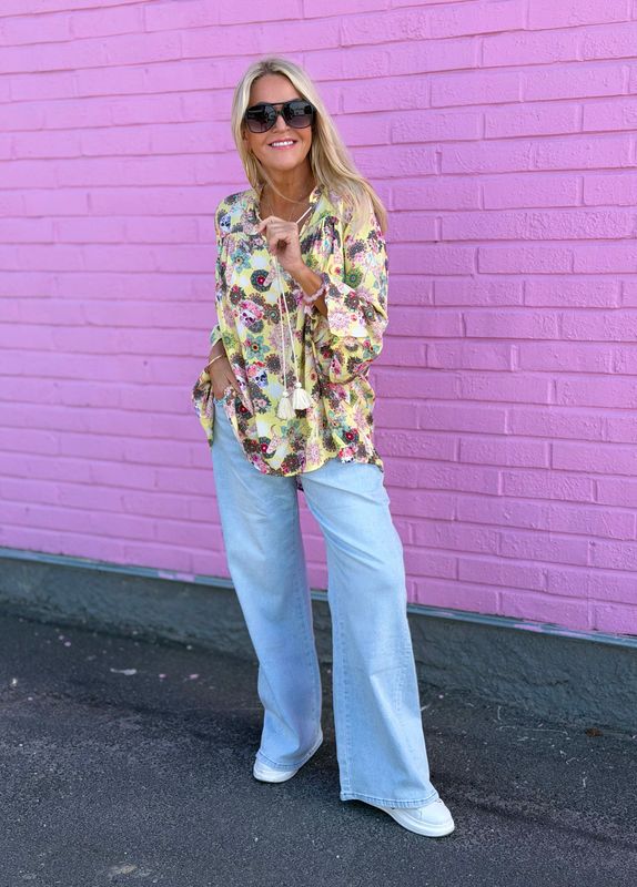 Skully Flower Blouse