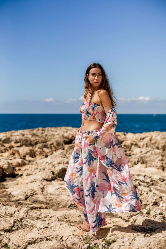 Pink Cactus Pant Coconut Milk