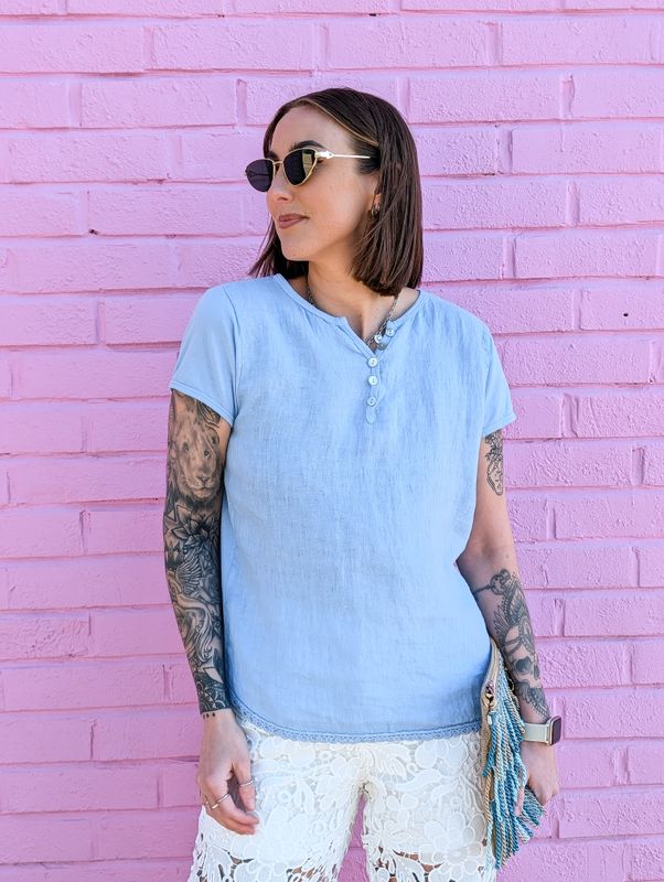 Linen T-Shirt Love Forever