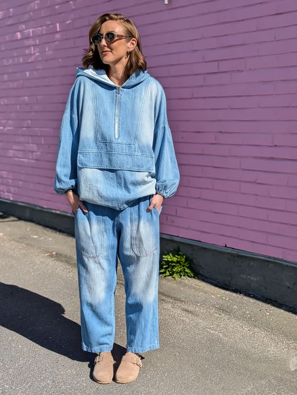 Flor Denim Hoodie