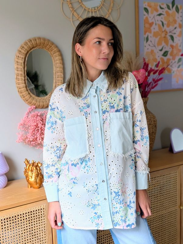 Flower Denim Shirt
