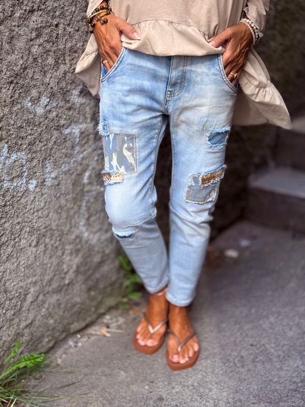 Sequin Camo Pant