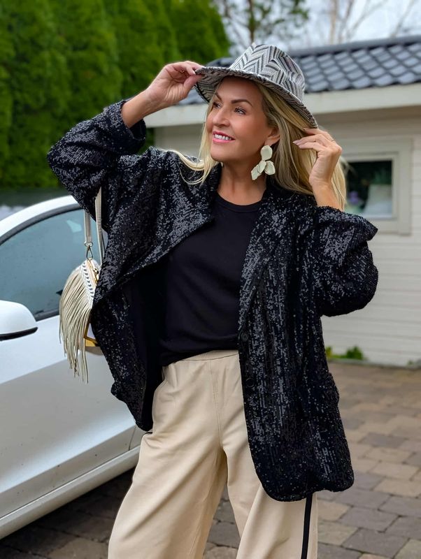 Sequin Oversize Blazer 