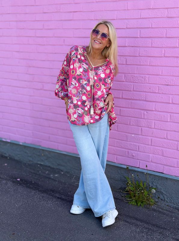 Skully Flower Blouse