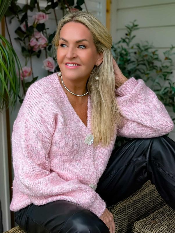 Sequin Flower Cardigan